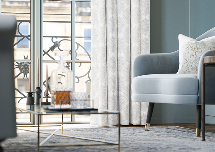 Gentle Palm, Stone - Made to Measure Curtains - Image 5